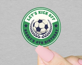 Personalized Football Birthday Stickers: Party Favors (Sheet of 24)