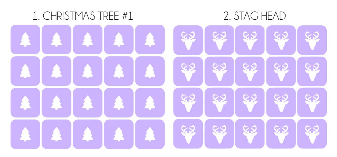 Christmas Nail Stencils Various Designs X20 Nail Stencils Vinyl Nail