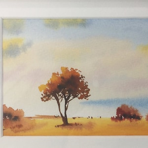 Woodland, woodland decor, forest wall art, Original art, framed art, watercolour art, Landscape painting, Original painting, watercolor