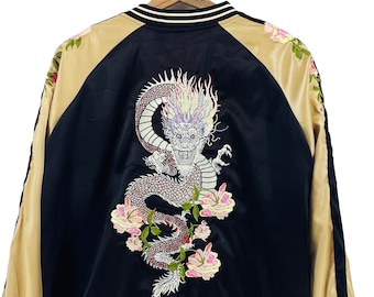Sukajan Embroidery Souvenir Jacket, Bomber Jacket, Japanese