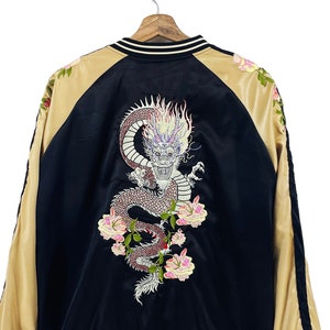 Sukajan Embroidery Souvenir Jacket, Bomber Jacket, Japanese Streetwear, Japanese Clothing, Aesthetic Clothing