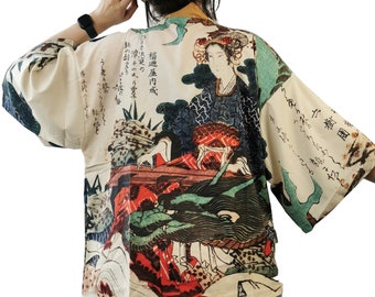 Hanfu, Haori Kimono, Kimono Jacket, Japanese Streetwear, Aesthetic Clothing