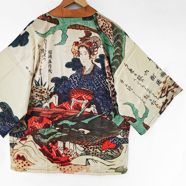 Kimono, Haori, abbigliamento giapponese, giacca kimono, abbigliamento estetico, vestaglia kimono, regali giapponesi