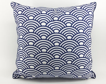Blue Waves, Chinoiserie, Velvet cushions, Decorative pillows, Cushion cover, Decorative Cushions, Blue cushion, art