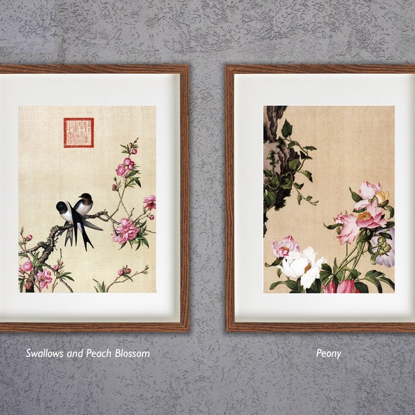 Chinese art, Chinoiserie, Art, Chinese painting, Chinese, Framed art, Japanese, Japanese painting, Chinoiserie art, Bird art, artwork