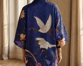 Kimono, Haori, Japanese Clothing, Kimono Jacket, Aesthetic Clothing, Kimono Robe, Japanese Gifts