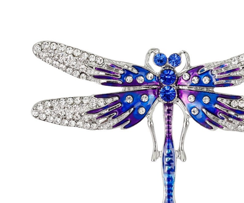 Brooches Dragonfly brooch Supply Dragonfly jewelry Enamel pin rhinestone brooch brooch DIY insect brooch Brooch pin