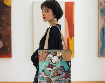 Tote Bag, Buddha, Tote Bag with Pockets, Tote Bag with Zipper, Shoulder Bag, Shopping bag, Zen gifts, Large tote