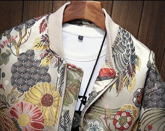 Japanese embroidered bomber jacket cheap