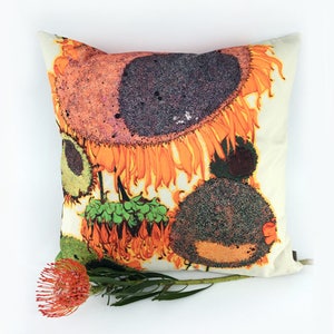 Floral Cushion Cover,  Sunflower Pillow, Chinoiserie, Cushion, Decorative cushion, Floral Pillow, Gift for her, Cushion cover, Unique gifts