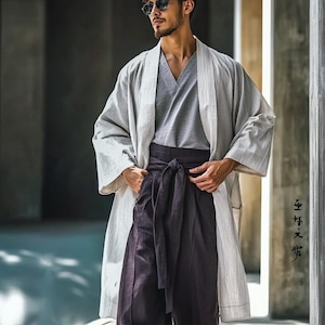 Kimono da uomo/Yukata/Kimono/Kimono giapponese/Kimono tradizionale/Kimono lungo