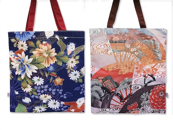 Borsa tote tela borsa tote arte giapponese regali giapponesi borsa di tela borse tote in cotone cineserie borsa della spesa borse tote arte cinese Etsy Italia