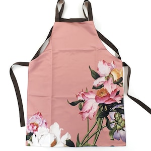 Aprons for Women, Chinoiserie, Cute Apron with Floral Print, Christmas Apron, Japanese apron