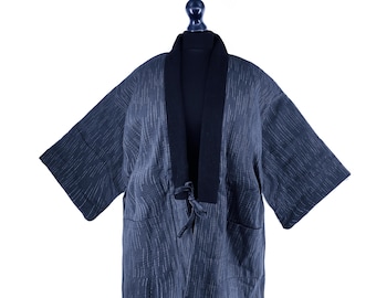 半纏 刺し子ステッチ/黒 - Etsy 日本