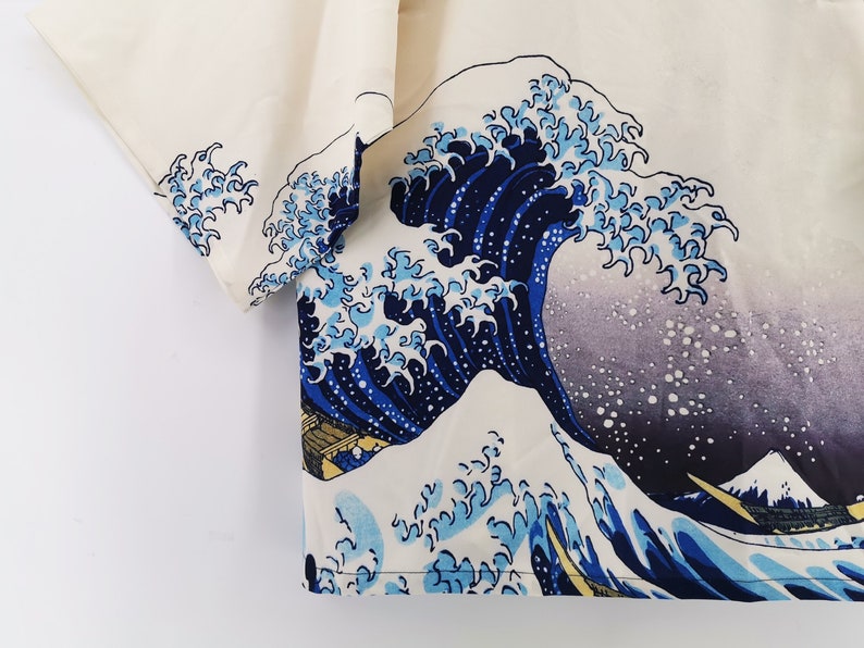 Kimono, Haori, Great Wave off Kanagawa, Japanese Clothing, Kimono Jacket, Kimono Robe, Japanese Gifts, Kimono Men image 3