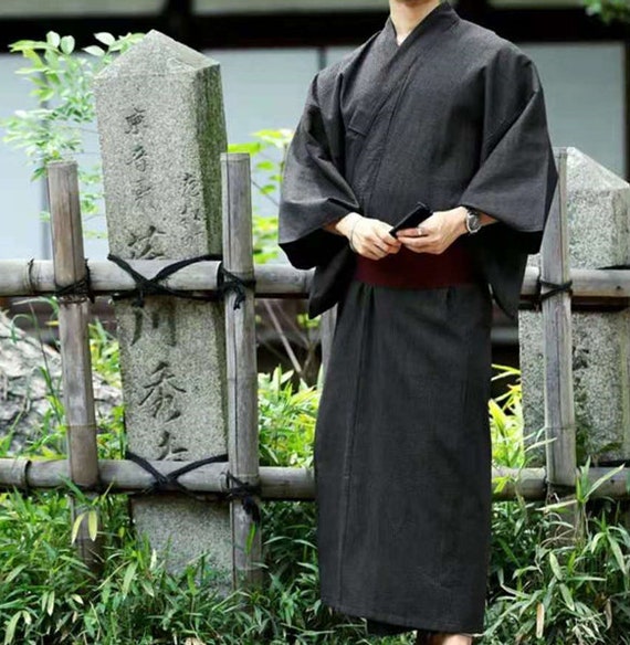 Kimono para hombre Yukata japonés Bata de - México