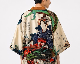 Kimono, Haori, Japanese Clothing, Kimono Jacket, Aesthetic Clothing, Kimono Robe, Japanese Gifts