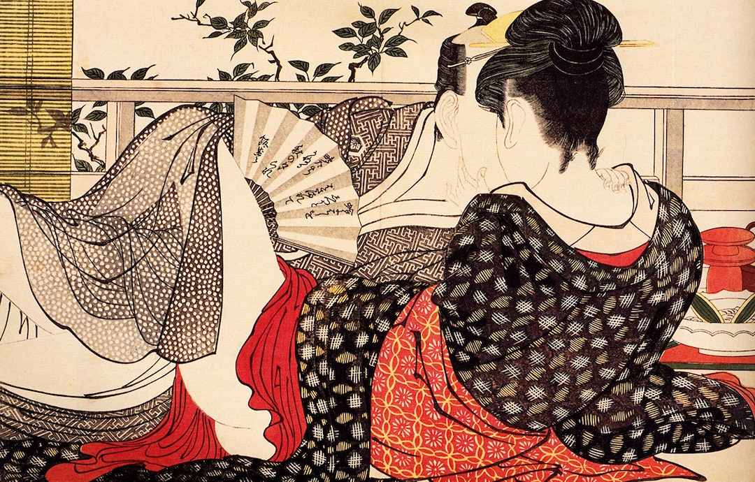 珍品❗艶絵人形❗枕絵❗遊女❗骨董品❗ヴィンテージ品❗ Yahoo!オークション - 「花魁遊女と刺青師」春画 春画人形 枕絵