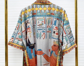 Robe, Egyption, Kimono, Haori, Aesthetic Clothing, Kimono Robe, New Design
