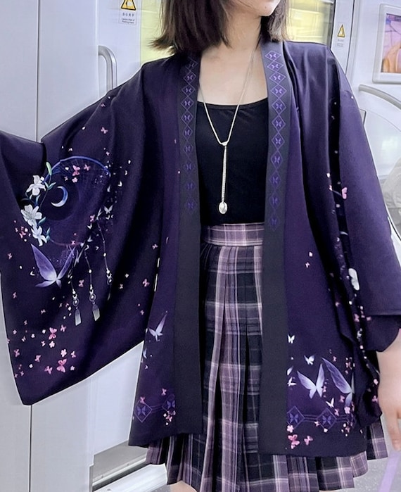 Kimono Haori Japanese Kimono Jacket Aesthetic - Etsy