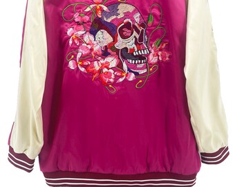 Sukajan Embroidery Souvenir Jacket, Bomber Jacket, Japanese