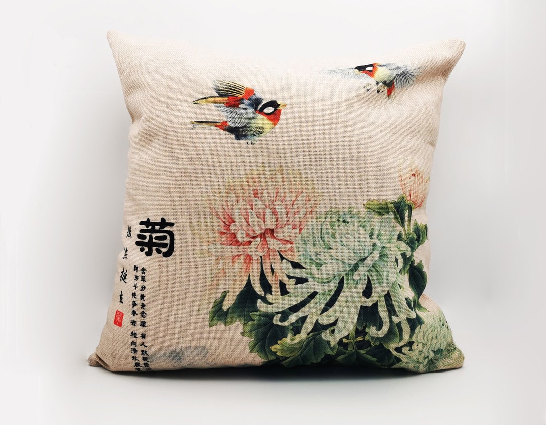 Throw Pillows, Chinoiserie, Decorative Pillows, Cushion Cover, Chinese