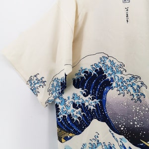 Kimono, Haori, Grande Onda al largo di Kanagawa, Abbigliamento giapponese, Giacca Kimono, Abito Kimono, Regali giapponesi, Uomini Kimono immagine 4