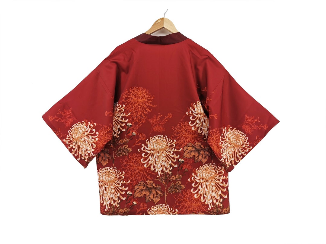 Kimono, Haori, Chrysanthemum Kimono Jacket, Japanese Kimono, Haori, Chrysanthemum Kimono Jacket, Japanese