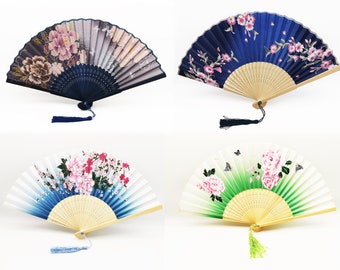 GOOHOCHY Tassel Folding Fan Retro Handheld Fan For - View #7