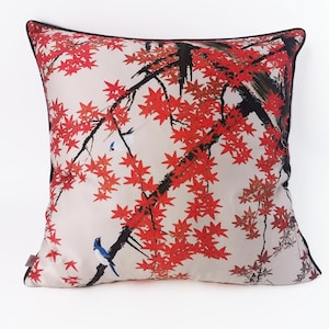 Decorative Pillows, Cushion Cover, Silk Pillowcase, Throw Pillow, Chinoiserie, Japanese Gifts, Japanese Pillow