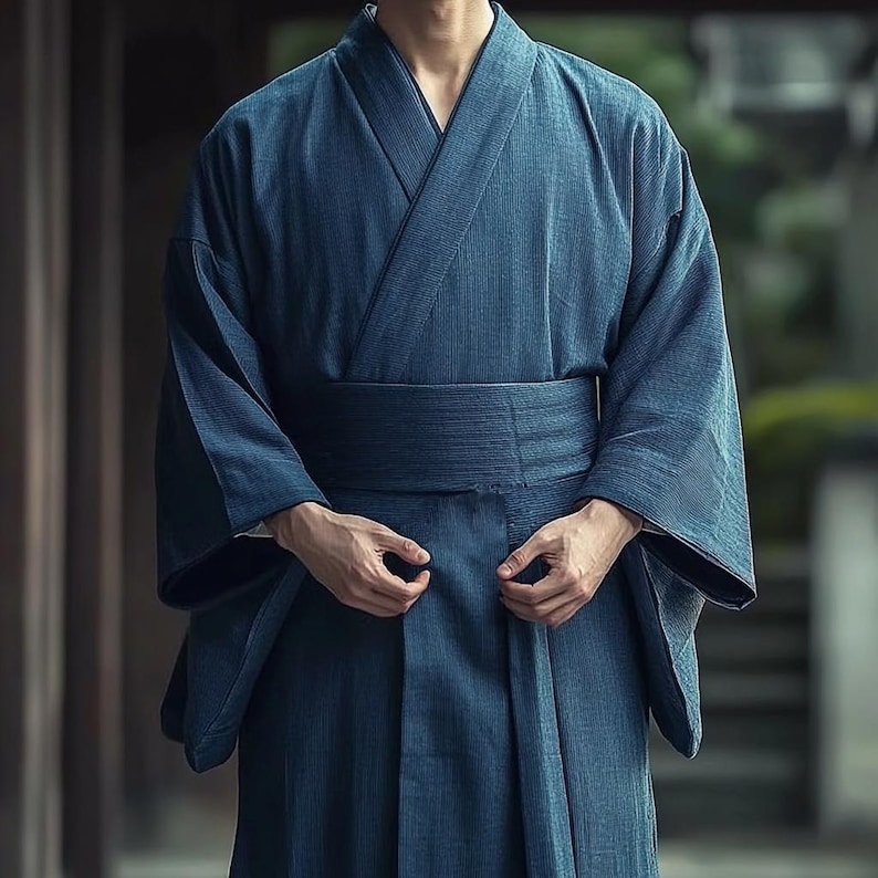 Mens Kimono / Yukata / Kimono / Japanese Kimono / Kimono Traditional / Long Kimono image 3