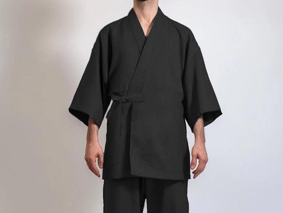 Japanese Jinbei Set | Unisex Cotton Loungewear Shorts & Kimono Top