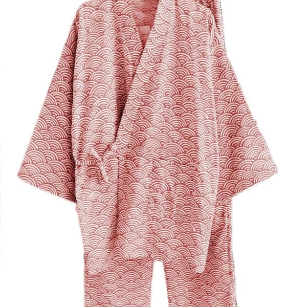 Japanskt Jinbei-set | Unisex bomullsmyckes för män och kvinnor | Casual Yukata-pyjamas