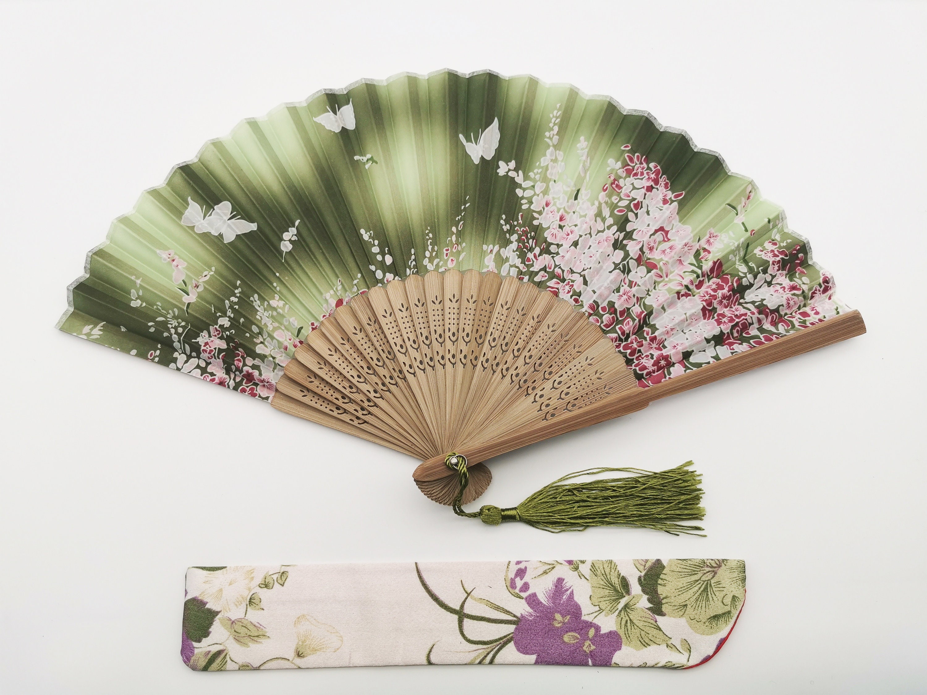 Hot Japanese hand-held Fan Wooden Scented Wedding Party Gift LE P*CA 