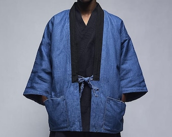 半纏 刺し子ステッチ/黒 - Etsy 日本