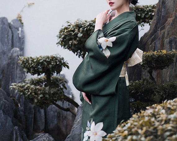 Green shop kimono outfit