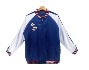 Sukajan Embroidery Souvenir Jacket, Bomber Jacket, Japanese