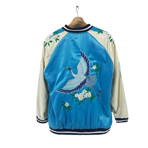 Sukajan Embroidery Souvenir Jacket Bomber Jacket Embroidered