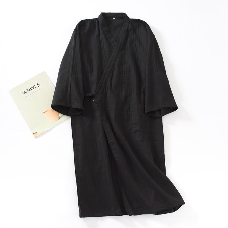 Kimono Robe/Cotton Yukata Bathrobe Japanese Mens