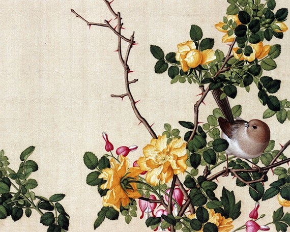 アンティーク調アート ボタニカルアート シノワズリ 額絵 絵画