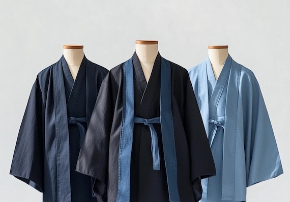 Kimono, Denim Jacket, Japanese Clothing, Japanese Streetwear, Mens Kimono, Noragi, Haori, Japanese Gifts