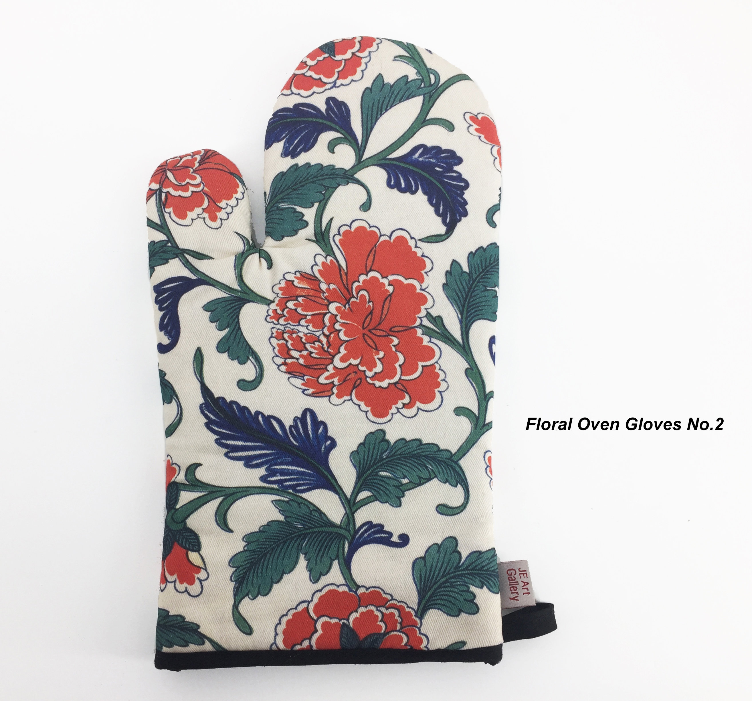 Floral Oven Gloves, Oven Mitts, Kitchen Gloves, Pot Holders, Chinoiserie,  Christmas Oven Gloves, Japanese Gift, Chinoiserie, Floral Print 