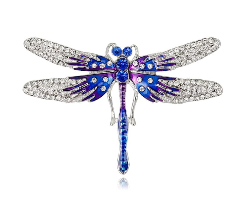 Brooches Dragonfly brooch Supply Dragonfly jewelry Enamel pin rhinestone brooch brooch DIY insect brooch Brooch pin
