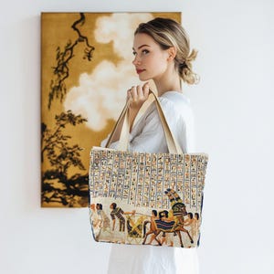 Tote Bag, Tote Bag with Pockets, Tote Bag with Zipper, Tote, Egypt, Book Tote