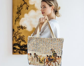 Tote Bag, Tote Bag with Pockets, Tote Bag with Zipper, Tote, Egypt, Book Tote