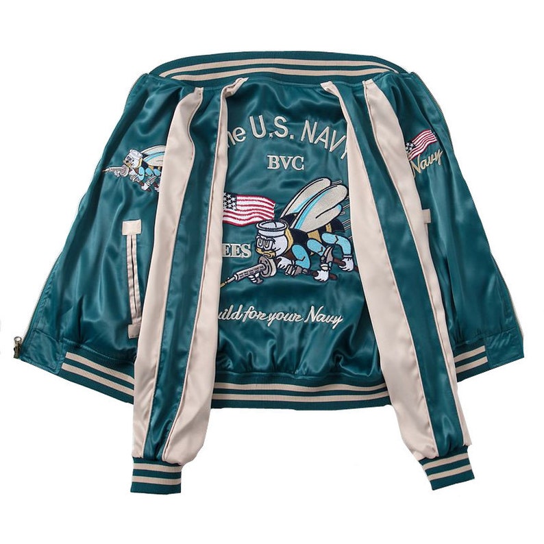 Sukajan Embroidery Souvenir Jacket Bomber Jacket Embroidered Etsy UK