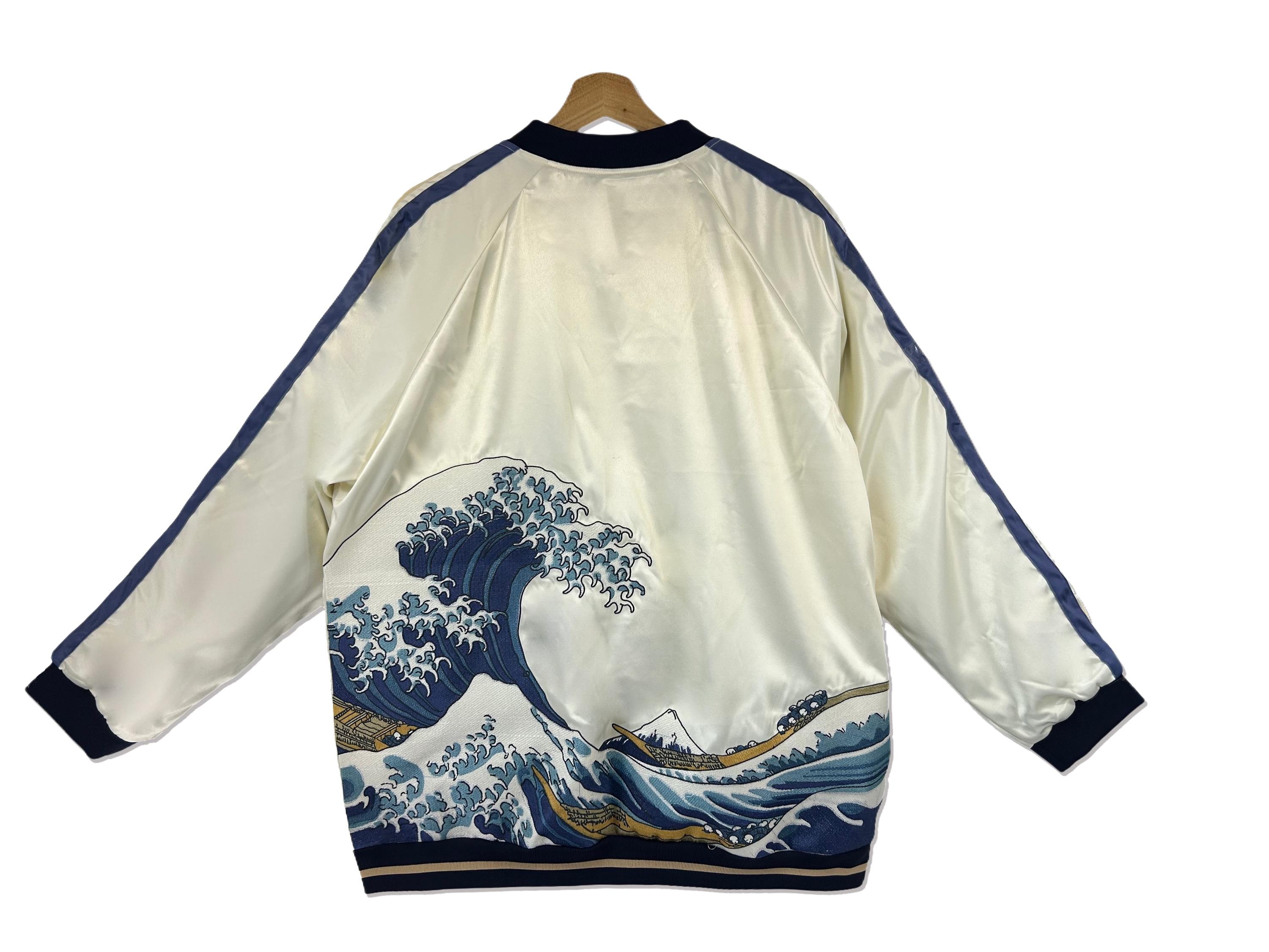 Sukajan Jakuchū Black Chicken Japan Satin Embroidery