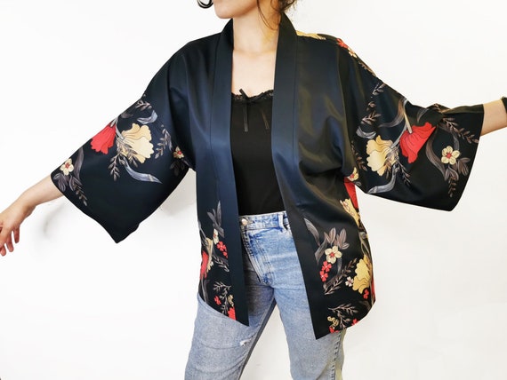 CoolChange Kimono Jacke Mit Japanischem Drachen Motiv