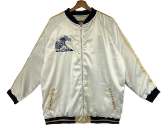 Sukajan Embroidery Souvenir Jacket Bomber Jacket Embroidered