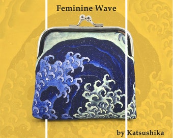 Great Wave Coin Purse, Hokusai, Japanese gifts, Coin purse, Hokusai, The great wave, Vintage inspired, Purse Vintage, Art gift